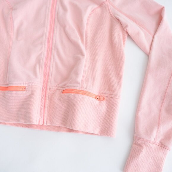 Lululemon Rejuvenate Pink Hoodie Zip Up Mockneck Casual Bleached Coral Sweater 8 - Picture 6 of 12